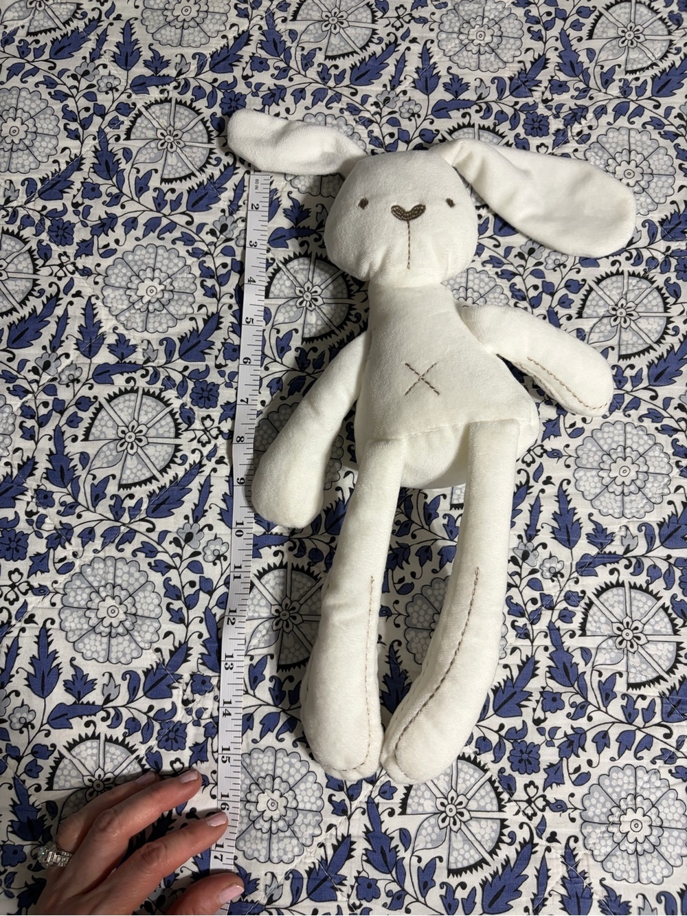 Mamas & Papas Plush White Bunny Toy for Kids - Soft Cuddly Companion like new